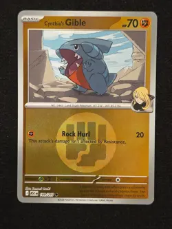 Cynthia’s Gible Pokemon Card Ascended Heroes 109/217 Reverse Holo Energy NM - Image 1