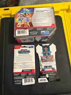 Pokemon Sealed Cards Lot Paradox Destiny Tin Plus 2 Bonus Sealed Packs - Image 2