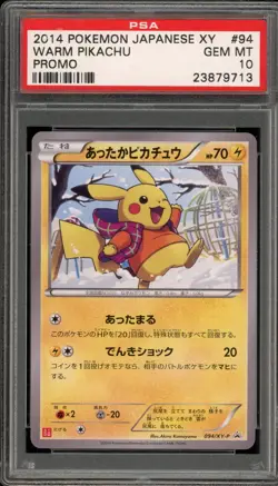 Pokemon Warm Pikachu Japanese Promo 094/XY-P PSA 10 Gem Mint - Image 1