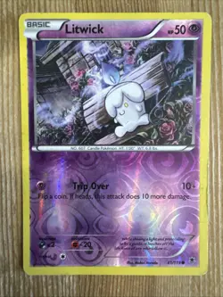 Pokemon TCG Litwick Phantom Forces 41/119 Reverse Holo Common DMG - Image 1