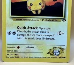 Lt. Surge’s Pikachu 84/132 – Gym Challenge Trainer’s Pokemon - MP - 2000 Pokemon - Image 3