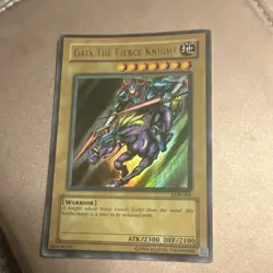 Konami Yu-Gi-Oh! Gaia The Fierce Knight LOB-006 Legend of Blue Eyes 2002 Monster - Image 1