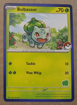 Bulbasaur Card Blue Border Bulbasaur Stamp My First Battle Pokemon - Image 1