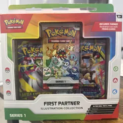 Pokemon First Partner Illustration Series 1 Promo Box - 3 Cards - Image 1
