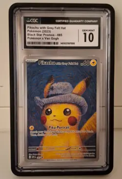 Pokemon - Pikachu with Grey Felt Hat, Pokemon x Van Gogh 085 Promo card - CGC 10 - Image 2