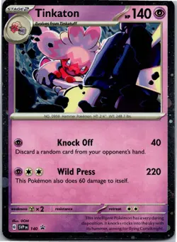Tinkaton - (Cosmo Holo) - SV: Scarlet & Violet Promo Cards 140 - Promo - NM Poke - Image 1