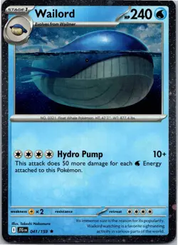 Wailord - (Cosmos Foil) - Miscellaneous Cards & Products 041/159 - Promo - NM Po - Image 1