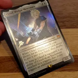 1x Cloud, Midgar Mercenary, Prerelease Stamp Foil, Final Fantasy, MTG NM - Image 3