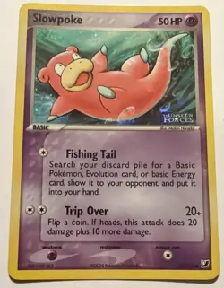 Pokemon Slowpoke 2005 EX Unseen Forces Holo Stamped 72/115 TCG - Image 1