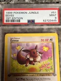 1999 POKEMON JUNGLE 1ST ED #51 EEVEE PSA 9 First Edition - Image 2
