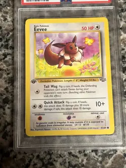 1999 POKEMON JUNGLE 1ST ED #51 EEVEE PSA 9 First Edition - Image 3
