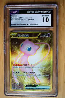 CGC 10 Mew ex UR 208/265 sv2a GOLD 151 Japanese Pokemon Card - Image 1