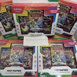 Pokemon First Partner Illustration Collection Series 1 Promo Box X5 (LOT OF 5) - Image 1