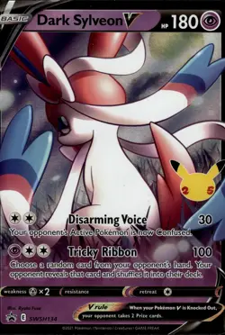 SWSH: Sword & Shield Promo Cards #SWSH134 Dark Sylveon V Holo - Image 1