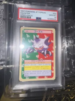 1997 Pokemon Japanese Topsun #93 Haunter PSA 10 Ghost Top Sun Back Green Card - Image 1