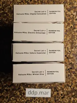ENGLISH - All 4 Secret Lair x HATSUNE MIKU ~ Rainbow FOIL ~ MTG SLD Complete Set - Image 1