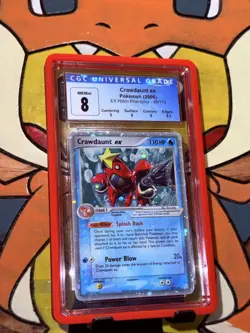 Crawdaunt ex 99/110 Pokemon 2006 EX Holon Phantoms CGC NM/Mint 8 Subgrades Blue - Image 1