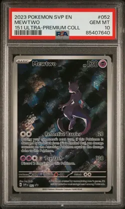 Pokemon Mewtwo SVP 052 Scarlet & Violet 151 Promo UPC PSA 10 Gem Mint - Image 1