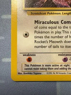 Team Rocket's Meowth! BLACK STAR PROMO 18 WoTC Non-Holo VINTAGE Pokemon 2000 - Image 5