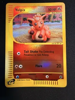Pokemon TCG Vulpix Expedition Reverse Holo 136/165 E-Reader Yuka Morii NM-/LP+ - Image 1