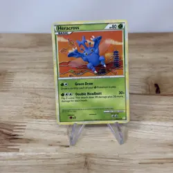 Pokemon TCG Heracross Heartgold Soulsilver 43/123 Regular Uncommon Non Holo - - Image 1