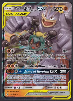 Pokemon Marshadow & Machamp GX 82/214 Holo Unbroken Bonds - Image 1