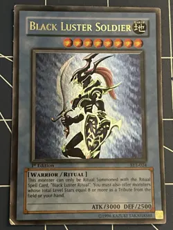 Yugioh Black Luster Soldier SYE-024 1st Edition Ultra Rare MP - Image 1