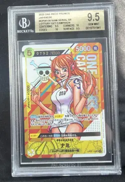 2025 One Piece Promos Japanese OP08106 Nami Serial Lottery Get Campaign BGS 9.5 - Image 1