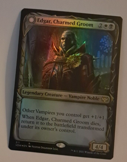 Edgar Charmed Groom Showcase Fang FOIL LP Crimson Vow Magic the Gathering MTG - Image 1