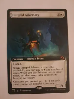 Intrepid Adversary Ext Art NM MTG Innistrad Midnight Hunt Magic the Gathering - Image 1