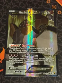 Pokemon Card Regirock EX 43a/124 Fates Collide Ultra Rare Full Art Holo - NM - Image 1