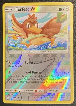 Farfetch'd Reverse Holo Uncommon 127/181 Pokemon TCG Sun & Moon Team Up NM - Image 1