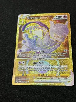 Mewtwo VSTAR Gold Secret Rare 086/078 Pokemon GO NM/M Sleeve Since Day 1 - Image 2