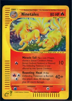 Pokemon AQUAPOLIS - #H19/H32 Ninetales - Holo - ENG - Moderately Played - Image 1