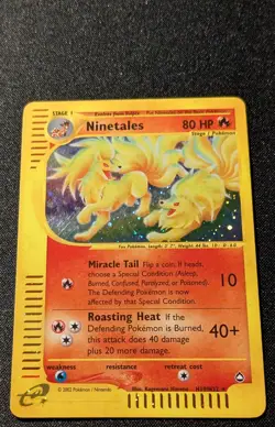 Pokemon AQUAPOLIS - #H19/H32 Ninetales - Holo - ENG - Moderately Played - Image 4
