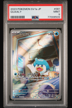 PSA 9 Mint Pokemon Quaxly AR 081/073 sv1a Triple Beat Japanese SV4 - Image 1