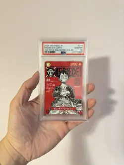 PSA10 Monkey D Luffy ONE PIECE Card Game Japanese ST21-014 Magazine Promo Import - Image 1