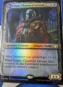 Edgar, Charmed Groom Showcase Foil MTG VOW Crimson Vow - Image 1