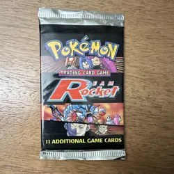 Pokemon TCG Team Rocket Sealed Booster Pack 11 Cards 2000 Wizards of the Coast - Image 1