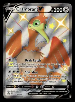 Cramorant V SWSH086 Ultra Rare Black Star Promo Pokemon Card - Image 1