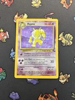Hypno 8/62 PL -Vintage Holo Rare Pokemon Card- Fossil Set (8q2) - Image 1