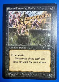 1 BANNED MTG Stone - Throwing Devils (Dark) | Arabian Nights | 1993 | NM - Image 1