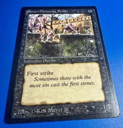 1 BANNED MTG Stone - Throwing Devils (Dark) | Arabian Nights | 1993 | NM - Image 5