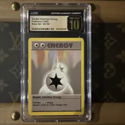 Pokemon 1999 Double Colorless Energy 96/102 Prestine 10 - Image 1