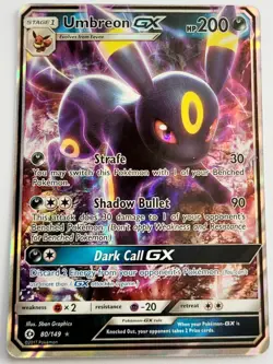 Umbreon GX 80/149 Sun and Moon Holo Pokemon NM - Image 1