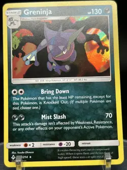 Greninja 117/214 Rare Holo SM - Unbroken Bonds Pokemon Near Mint/Mint /LP - Image 1