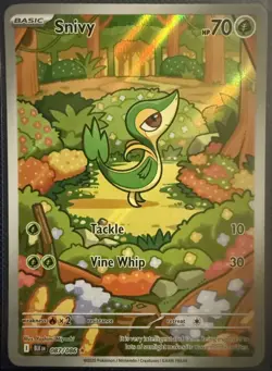 Pokemon Snivy 087/086 NM | Sv: Black Bolt Holo Illustration Rare - Image 1
