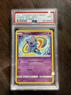 Shining Mew Holo 40/73 Shining Legends Pokemon PSA 9 - Image 1