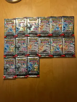 15 Pokemon Scarlet&Violet Prismatic Evolutions packs - Image 1