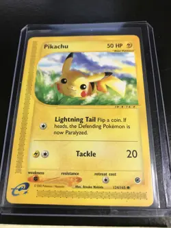 2002 Pokemon Expedition E-Reader #124/165 Pikachu Mint+ New - Image 2